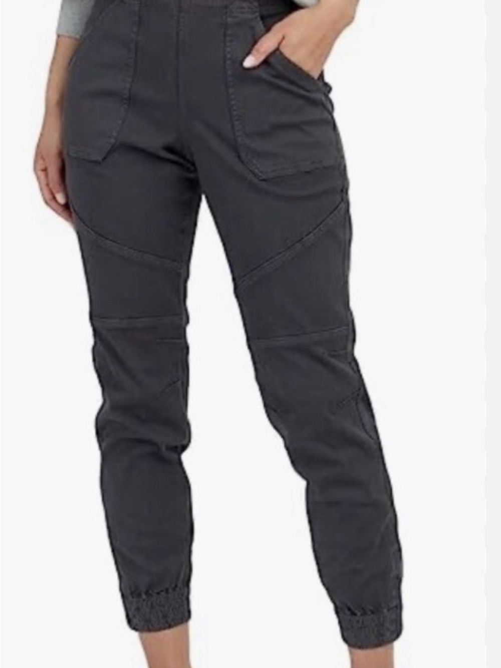 SPANX Washed Black Brushed Twill Joggers